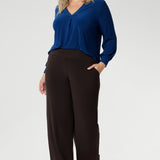 Our best-selling Monroe Pant is crafted from a luxe jersey fabric that drapes beautifully and offers all-day comfort. It pairs perfectly with other pieces from our fluid suiting collection.