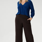 Our best-selling Monroe Pant is crafted from a luxe jersey fabric that drapes beautifully and offers all-day comfort. It pairs perfectly with other pieces from our fluid suiting collection.