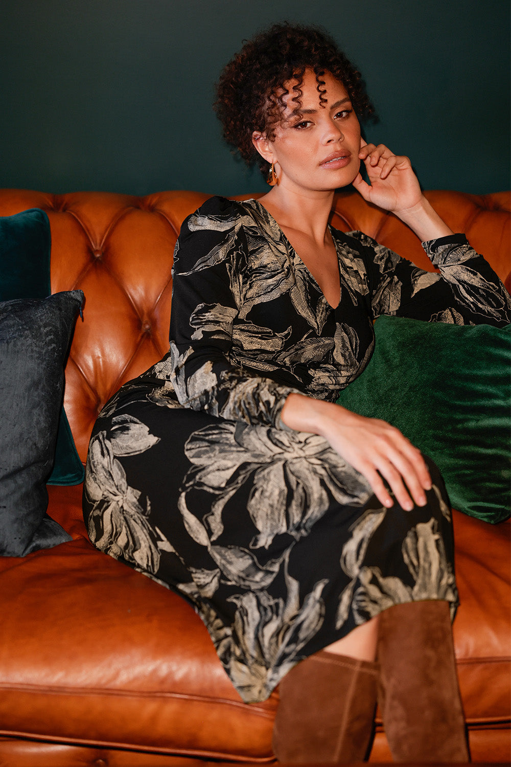 The Nadine Dress is a refined statement piece, expertly crafted in Australia from our signature black dry-touch stretch jersey for a smooth, flattering fit.