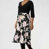 Nerida Wrap Dress in Blushing Bloom