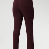 Back view image of The Paxton Pant in Burgundy. A pull-on style pant designed for the woman on the go, crafted from dry touch Ponte fabric that provides firm stretch. Pairs effortlessly with L&F separates and the Garcia Jacket for a coordinated suiting look.