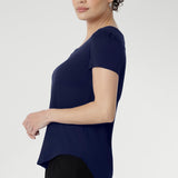 Sawyer Top in French Navy Bamboo