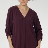 Terry Shirt in Plum