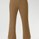 This mid-rise, pull-on style features a cropped length, subtle flared leg, and refined front waist pockets for a tailored yet effortless feel. Designed to pair seamlessly with the matching Zander Jacket.