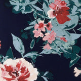 Close up image swatch of Vintage Rose print used by Leina & Fluer to create a collection of dresses and work tops for women. Available in sizes 8-4.