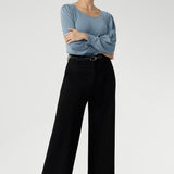 Wide Leg Pant in Black