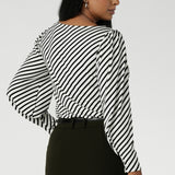 Zara Top in Black Stripe