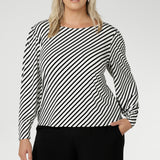 Zara Top in Black Stripe