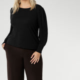 A straight hemline at the front keeps the look streamlined, while the longer, curved hem at the back offers extra coverage and an elevated finish. Proudly made in Australia for women across Australia and New Zealand in inclusive sizes 8 to 24