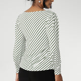 Zara Top in Olive Stripe
