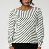 Zara Top in Olive Stripe