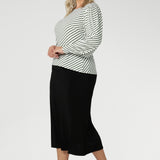 Zara Top in Olive Stripe