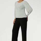 Zara Top in Olive Stripe