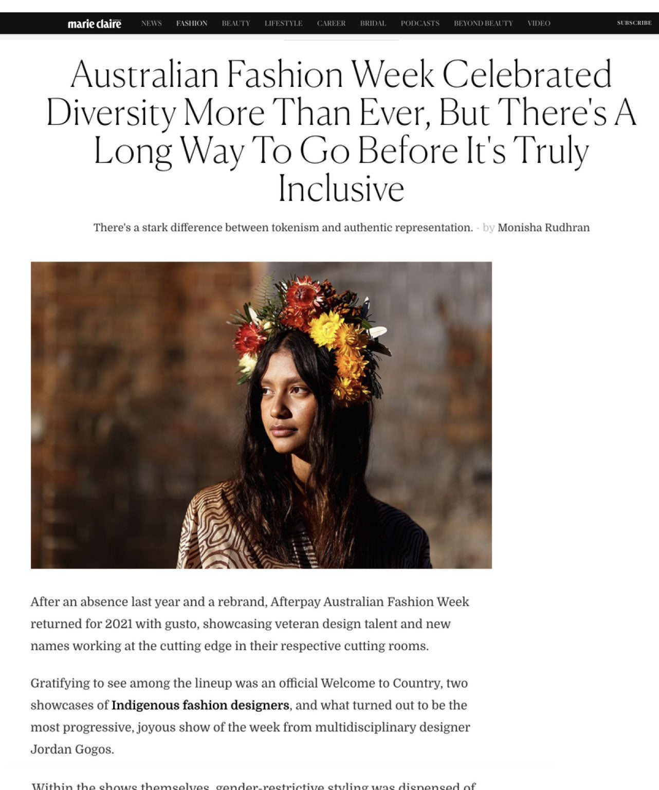 Australian Fashion Week Celebrated Diversity More Than Ever, But There's A Long Way To Go Before It's Truly Inclusive