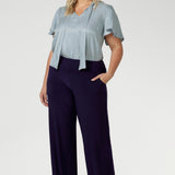 The Monroe Pant is our best-selling workwear pant, crafted from a luxurious heavy-weight jersey that drapes beautifully and offers all-day comfort. Available in sizes 8-24.