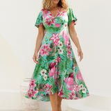 The Milly Dress in Malibu is a midi length dress adds a touch of elegance to your wardrobe. The high-low hem gives it a modern, breezy feel, and its vibrant floral print exudes a carefree, tropical vibe, ideal for beachside resorts or casual summer outings. Made in Australia, it combines quality craftsmanship with a laid-back, sophisticated style that’s perfect for warm-weather adventures.