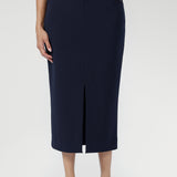 Aaron Midi Skirt in Navy