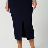 Aaron Midi Skirt in Navy