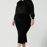 Andi Midi Tube Skirt in Black