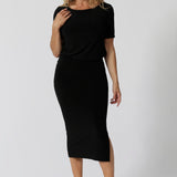 Andi Midi Tube Skirt in Black