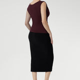 Andi Midi Tube Skirt in Black