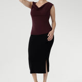 Andi Midi Tube Skirt in Black