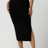 Andi Midi Tube Skirt in Black