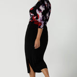 Andi Midi Tube Skirt in Black