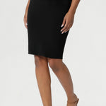 Designed as a pull on style tube skirt featuring a soft folded waistband and double lined skirting. Proudly Made in Australia. Available in sizes 8-24 and 3 lengths.