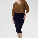 Andi Tube Skirt in Navy