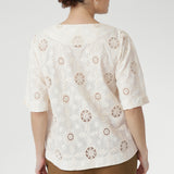 Angel Top in Antique Embroidered Cotton