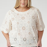 Angel Top in Antique Embroidered Cotton