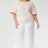 Angel Top in Ballet Embroidered Cotton