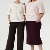 Angel Top in Ballet Embroidered Cotton