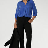 Easy to care for and made in Australia for women in Australia and New Zealand, the Arley Shirt is available in inclusive sizes 8 to 24 and pairs effortlessly with tailored trousers or pencil skirts for a refined, corporate-ready ensemble with a modern edge.
