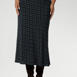 Available in sizes 8 to 24, it pairs effortlessly with a variety of tops and jackets, offering versatility and style for any occasion. Pairing possibilities include matching Kyle Top in Midnight Mosaic for a faux dress look. 