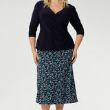 Made in Australia for women across Australia and New Zealand in sizes 8 to 24, the Asher skirt is crafted in an easy-care, wrinkle-resistant jersey fabric—perfect for layering with knits, tees, or tailoring depending on the occasion. Simple, sophisticated, and endlessly wearable, it’s the kind of piece that travels well and always looks put together.