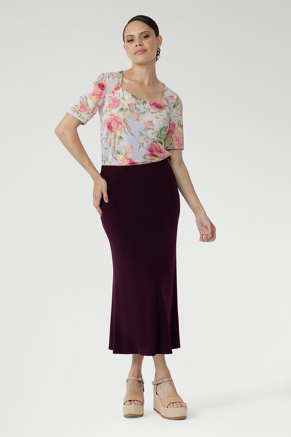 Crafted from our luxe slinky jersey with a soft, fluid stretch, the Berni Top delivers the perfect balance of comfort and structure. Designed in a flattering slim fit, it skims the body to create a smooth, polished silhouette that feels as good as it looks.