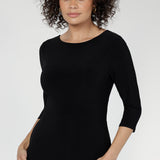 Bettina Reversible Wrap Dress in Black