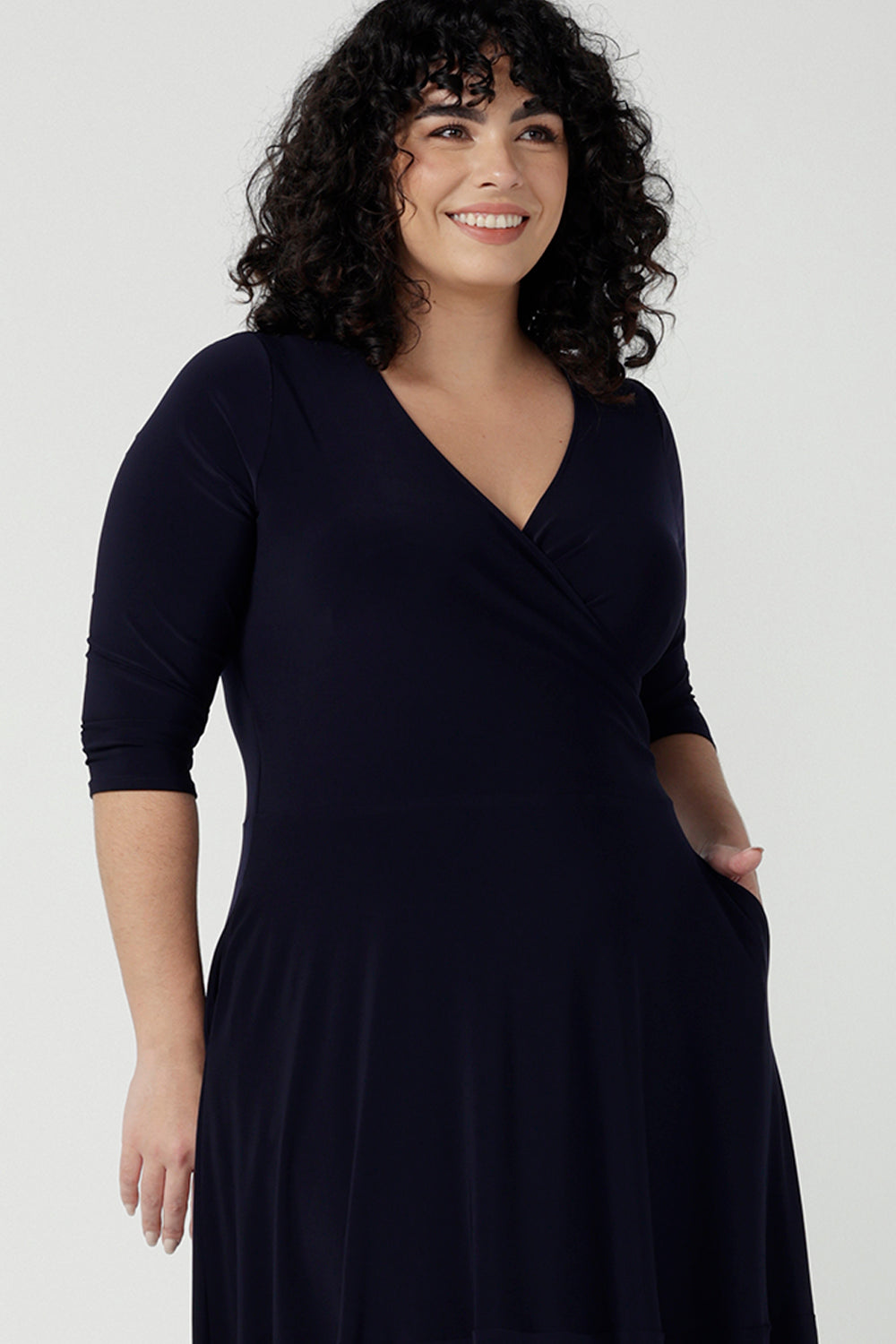 Bettina Reversible Dress in Navy