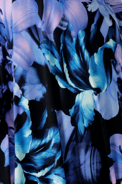 Made in Australia jersey fabric Blue Lily. Size 8 - 24.