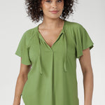 The fresh Apple shade brings a crisp, modern pop of colour with a quietly refined feel. Wear with tailored pants or relaxed culottes for an easy, coordinated look. Made in Australia with integrity.