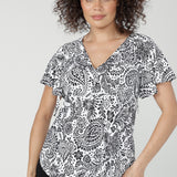 Bowie Top in Block Print