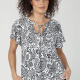 Bowie Top in Block Print