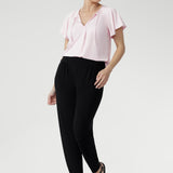 Bowie Top in Pale Pink Bamboo