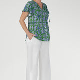 Bowie Top in Summer Seahorse Bamboo