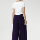 The Bradley Culotte in Purple is the perfect addition to your workwear wardrobe, offering a stylish yet comfortable option for the modern woman. 