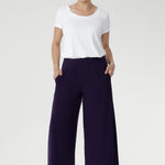 The Bradley Culotte in Purple is a pant that unites all heights. Pair back with our Sandro Jacardi for a comfortable soft suiting combination.