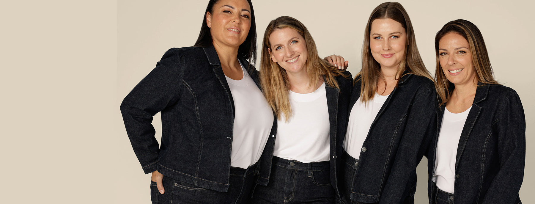 Great for women of all shapes and shizes, the Brady denim jacket is a blazer style jacket designed to create a denim tuxedo look with high-waisted jeans.
