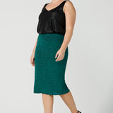 Brooke Tube Skirt in Jade Glam